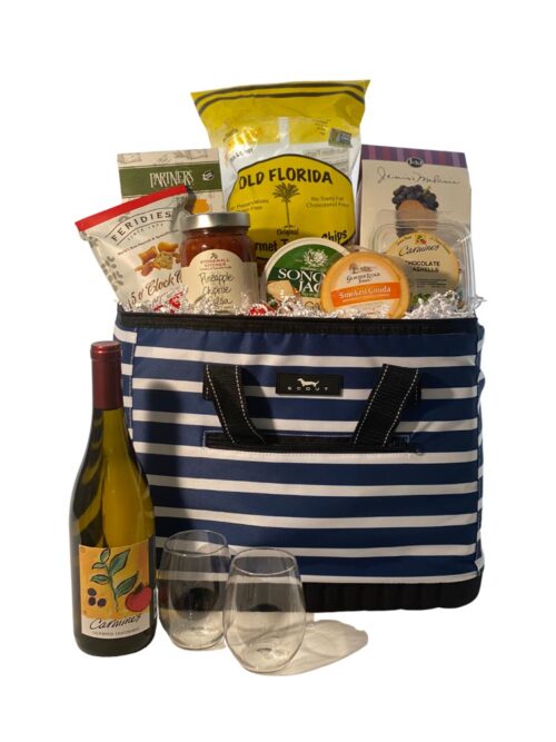 Wine & Cheese Snack Cooler Gift Basket